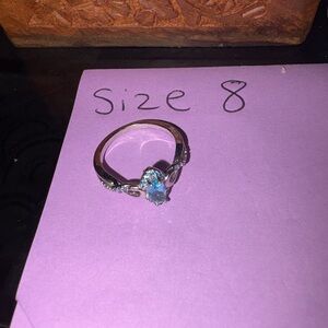 Fragrant Jewels Silver Ring with Blue Gem